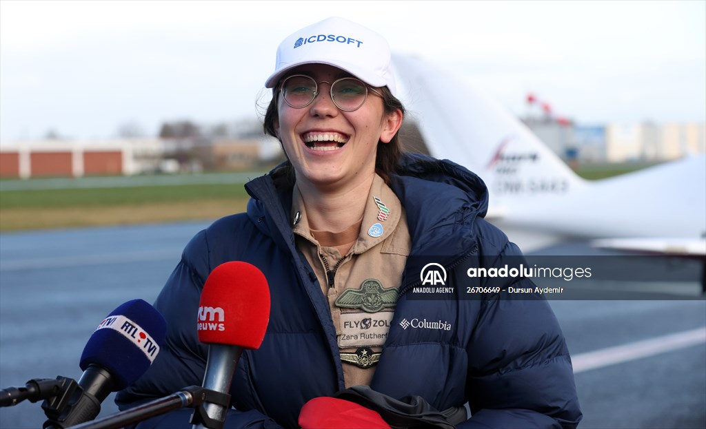 19-year-old woman pilot Zara Rutherford sets record for solo global flight