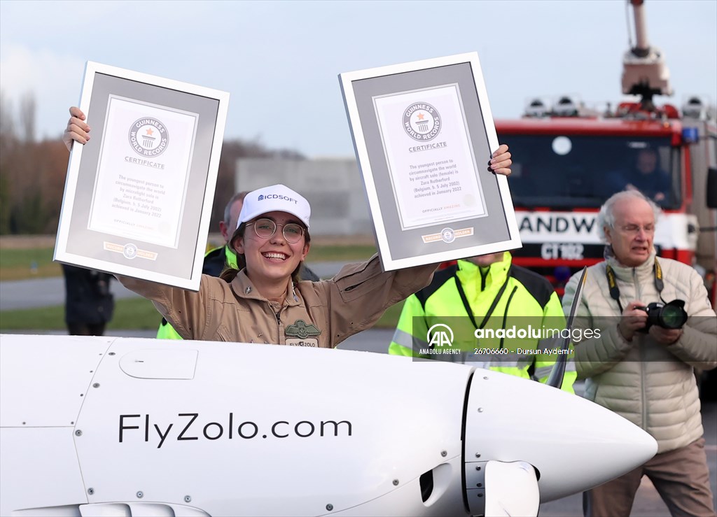 19-year-old woman pilot Zara Rutherford sets record for solo global flight