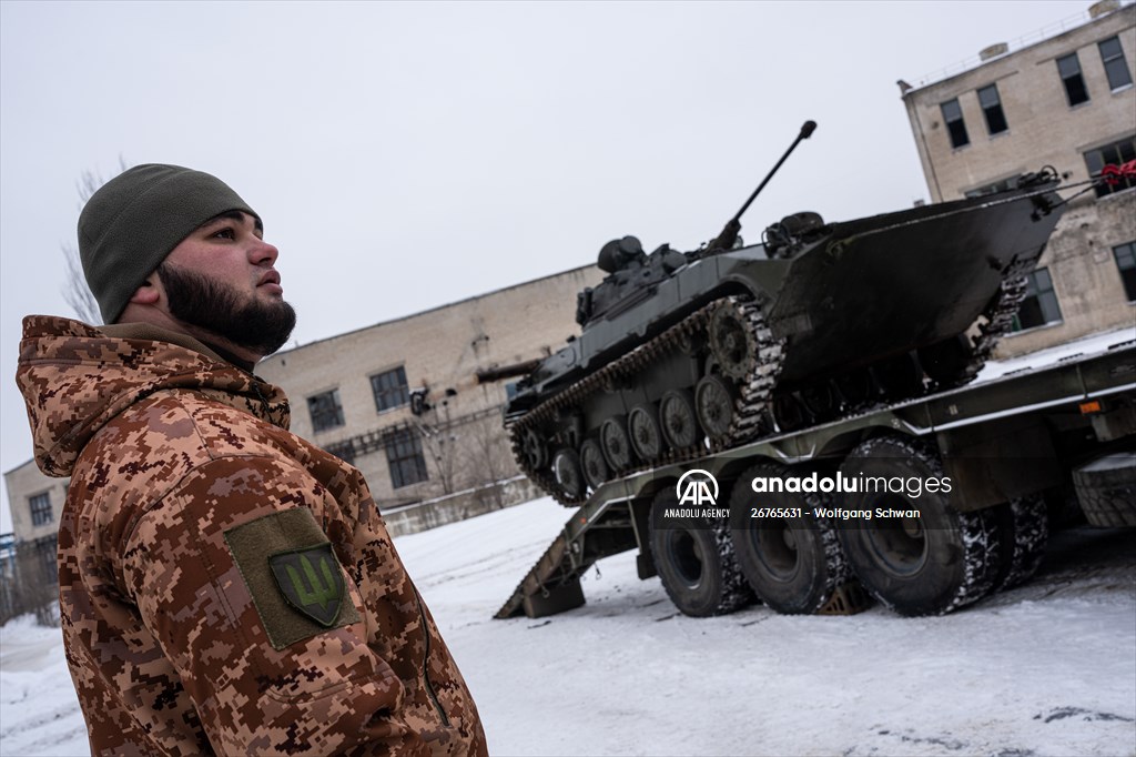 Ukrainian Servicemen of Mechanized Brigade