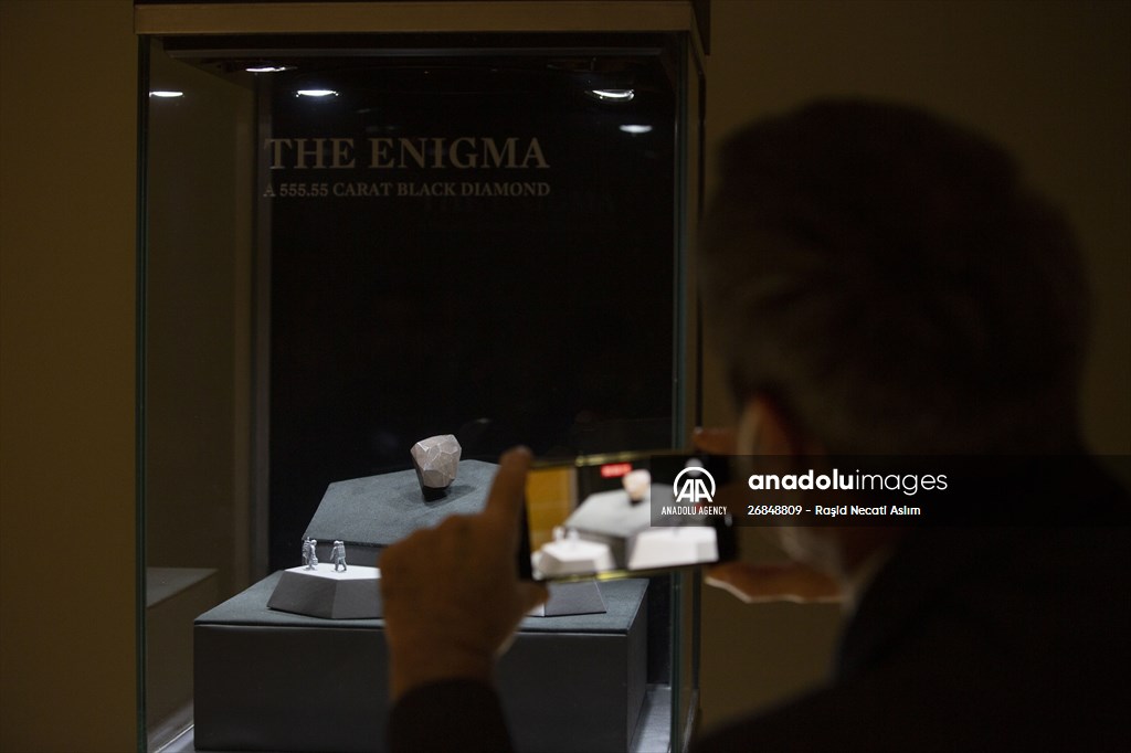 The 555.55 Carat Black Diamond entitled 'Enigma' at London Auctions