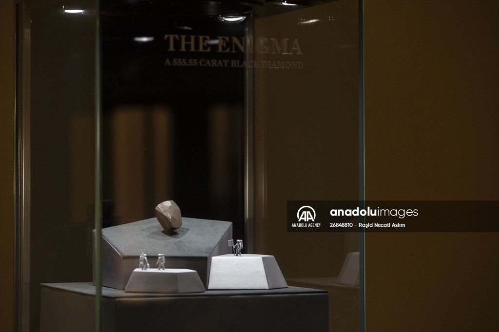 The 555.55 Carat Black Diamond entitled 'Enigma' at London Auctions