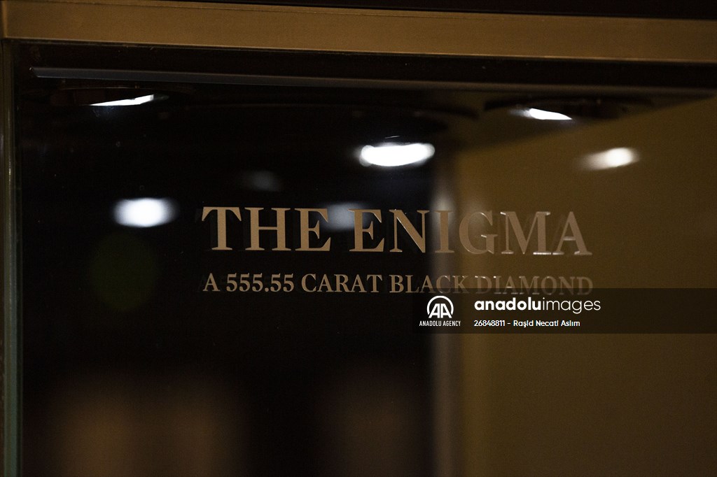 The 555.55 Carat Black Diamond entitled 'Enigma' at London Auctions