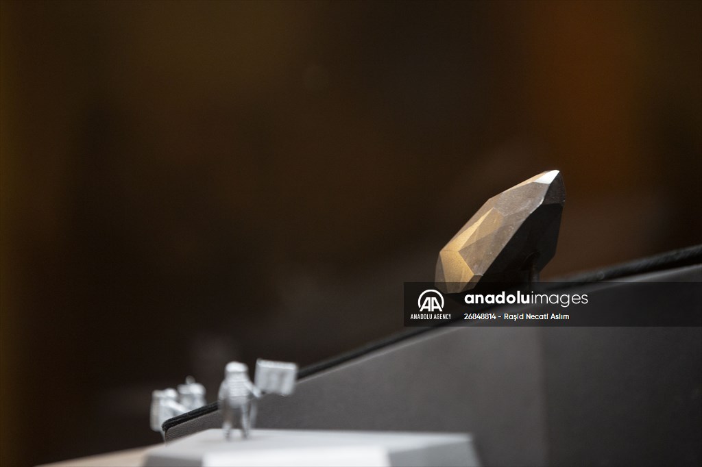 The 555.55 Carat Black Diamond entitled 'Enigma' at London Auctions