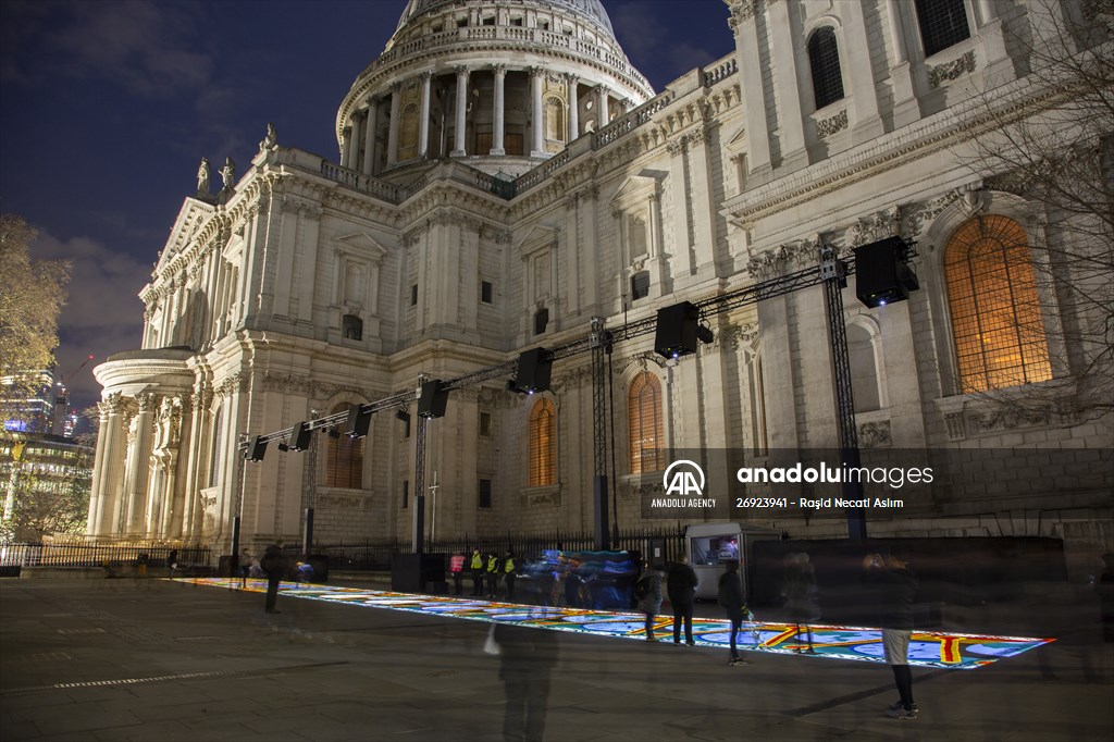 Light show held at historical places in London