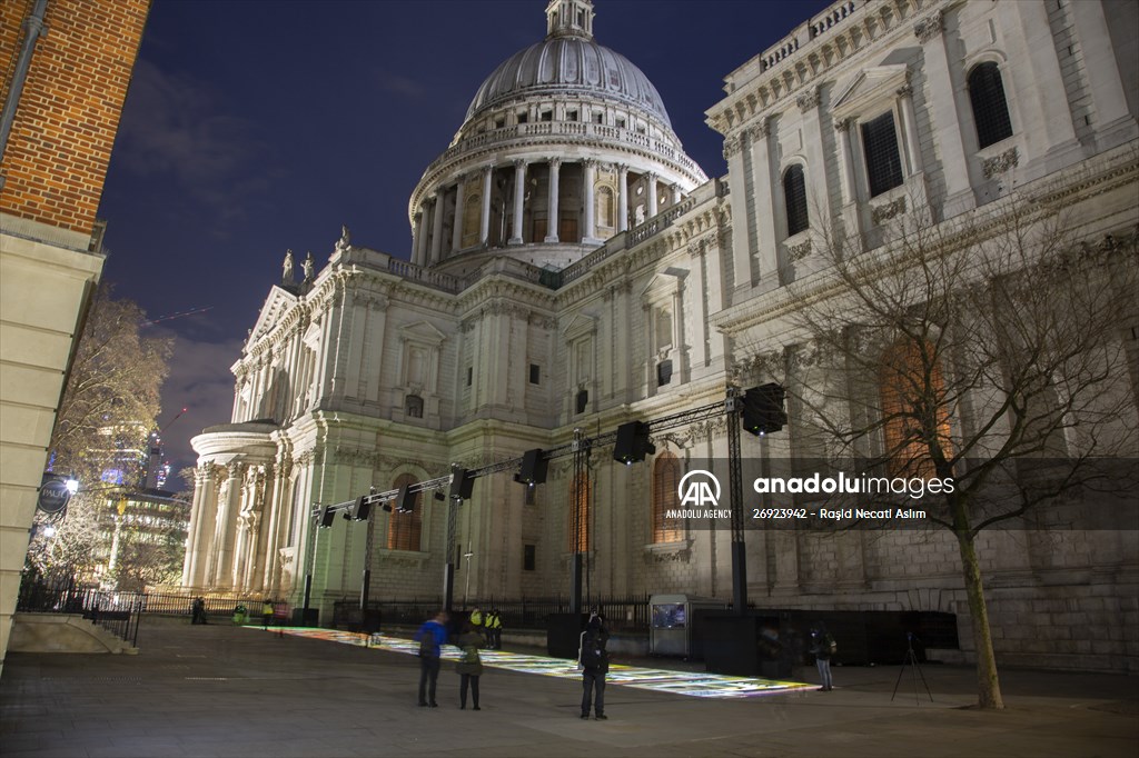 Light show held at historical places in London