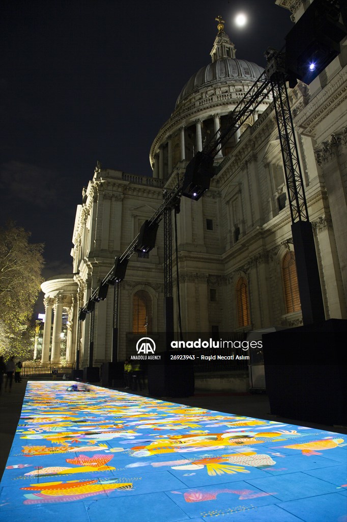 Light show held at historical places in London