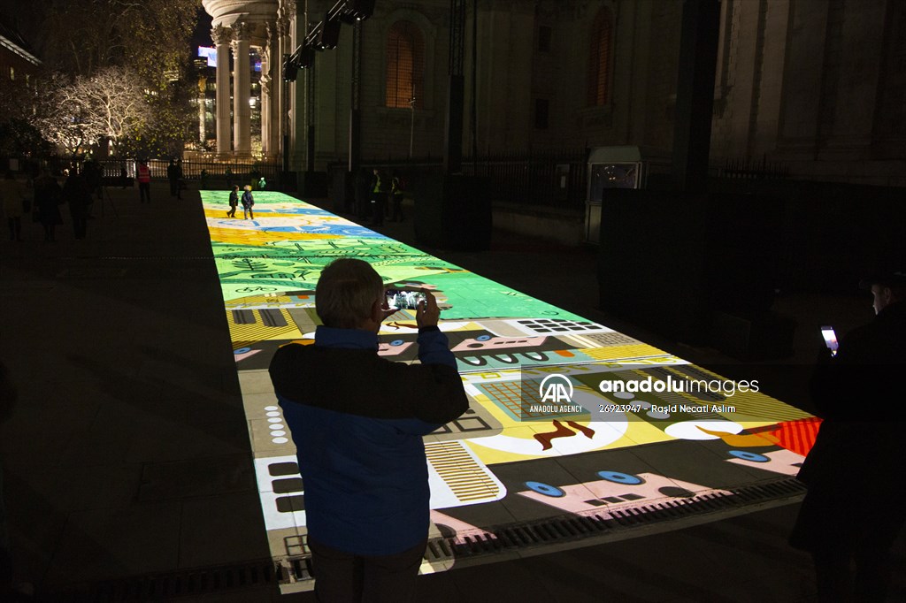 Light show held at historical places in London