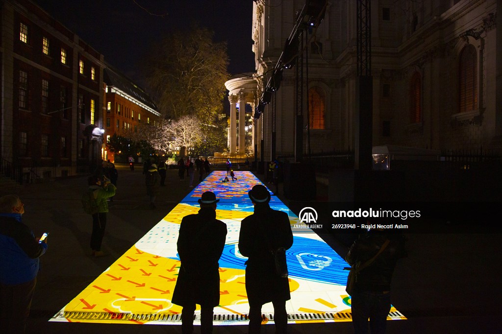 Light show held at historical places in London