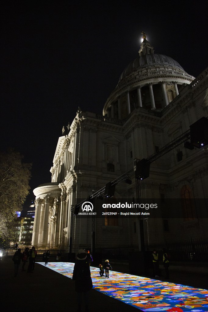 Light show held at historical places in London