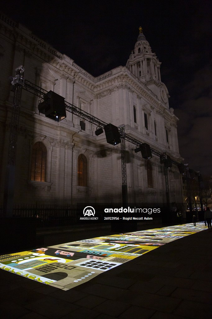 Light show held at historical places in London