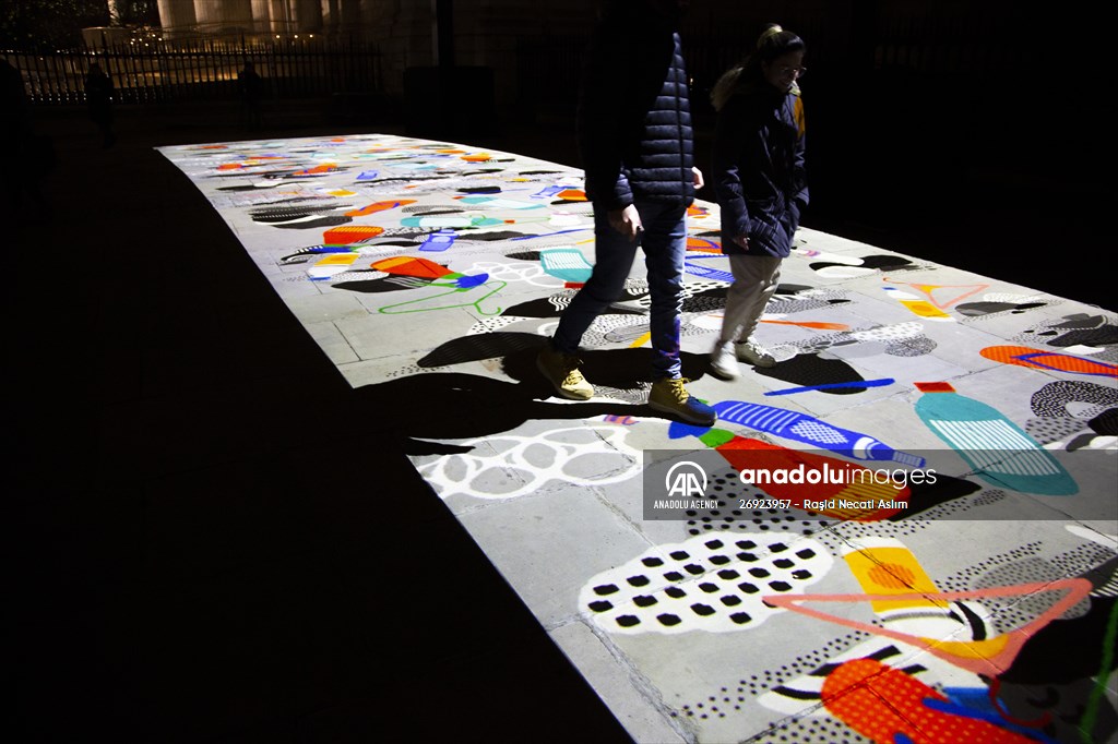 Light show held at historical places in London