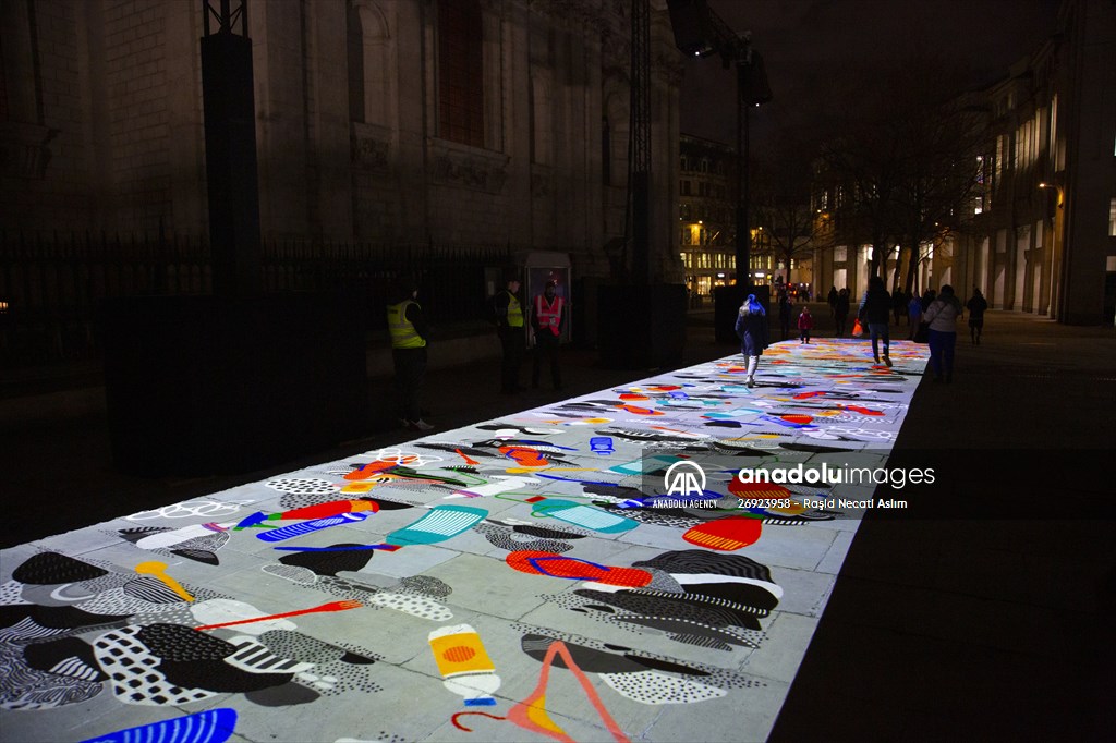 Light show held at historical places in London