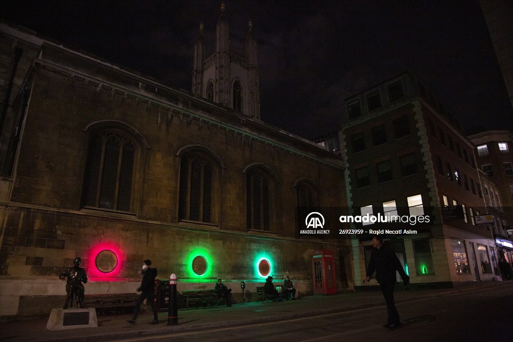 Light show held at historical places in London