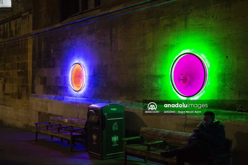 Light show held at historical places in London