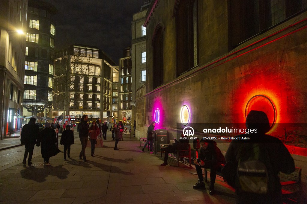 Light show held at historical places in London