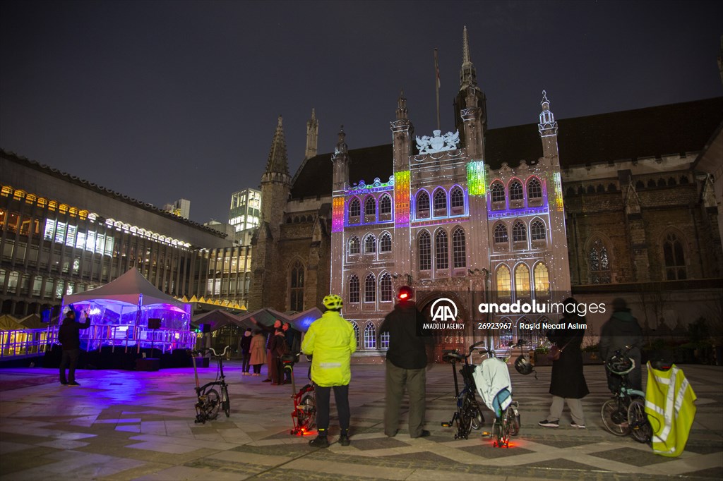 Light show held at historical places in London