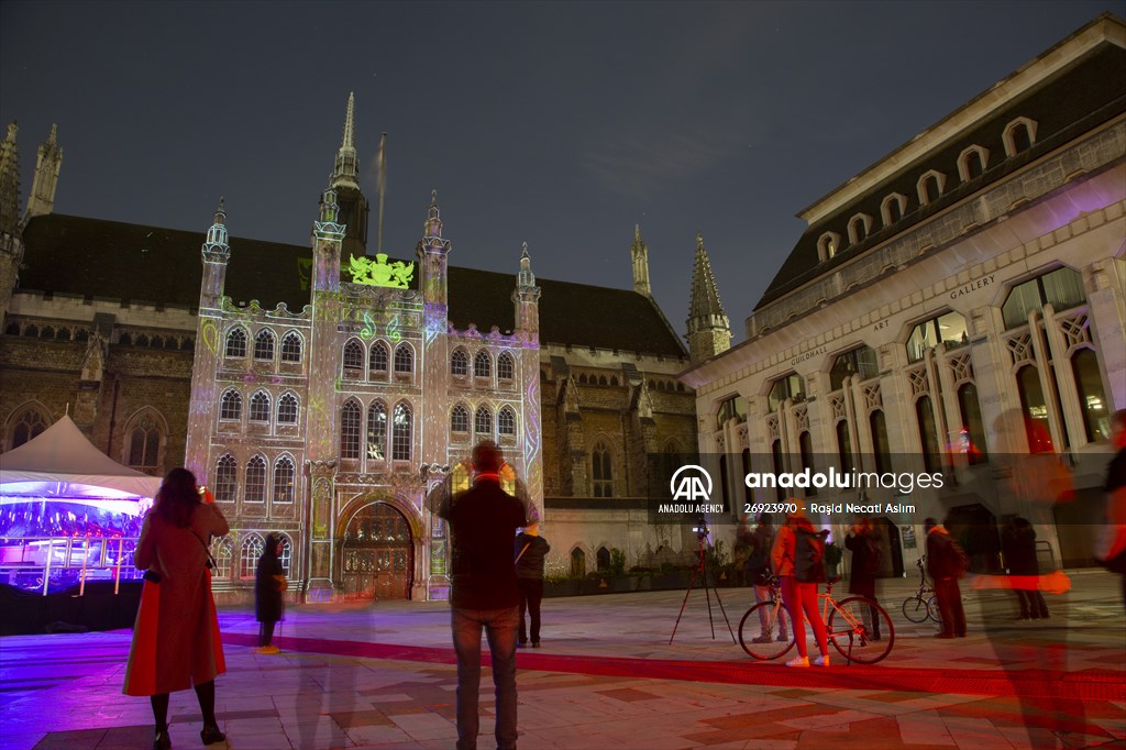 Light show held at historical places in London