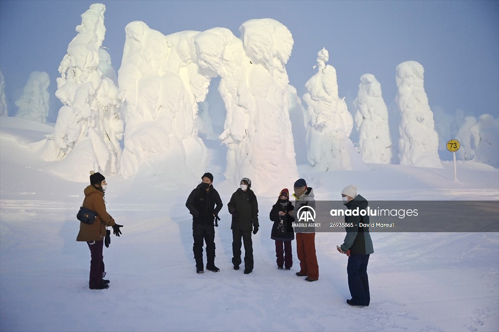 Snow monsters of Mount Zao in Japan