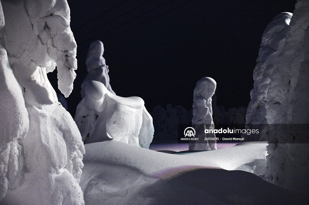 Snow monsters of Mount Zao in Japan