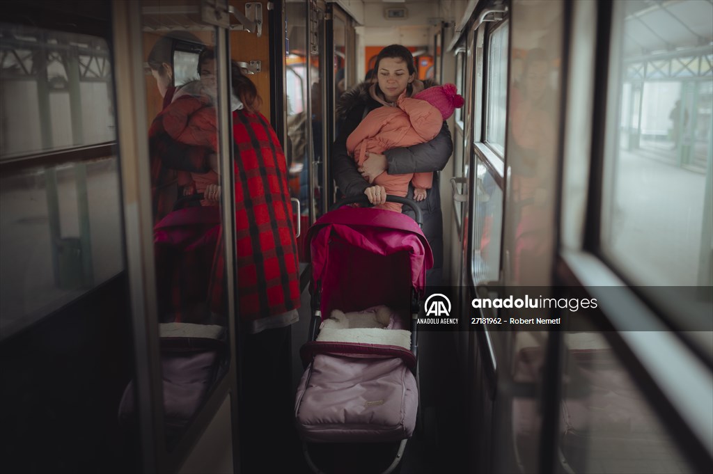 Humanitarian train organised by Slovak Rail Company to bring out civilians fleeing Ukraine