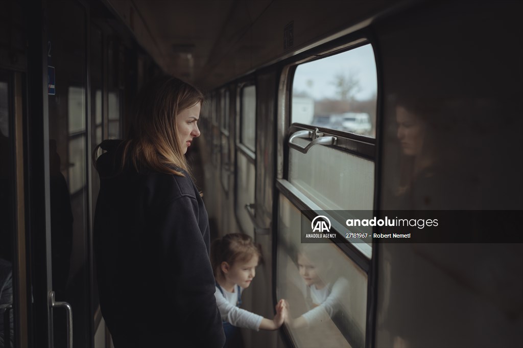 Humanitarian train organised by Slovak Rail Company to bring out civilians fleeing Ukraine