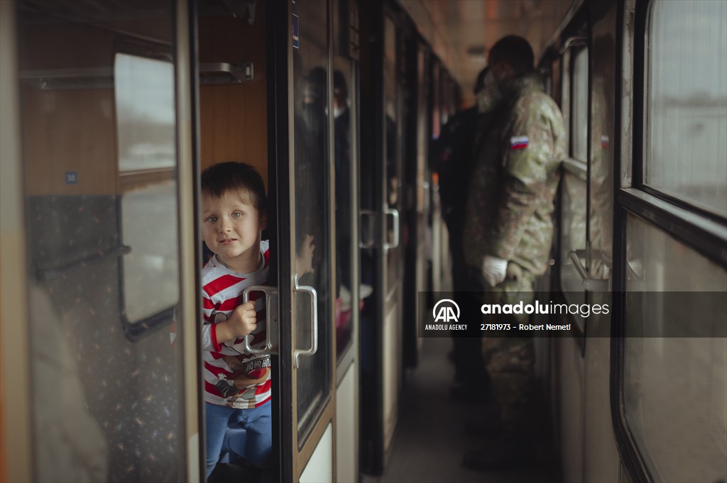 Humanitarian train organised by Slovak Rail Company to bring out civilians fleeing Ukraine