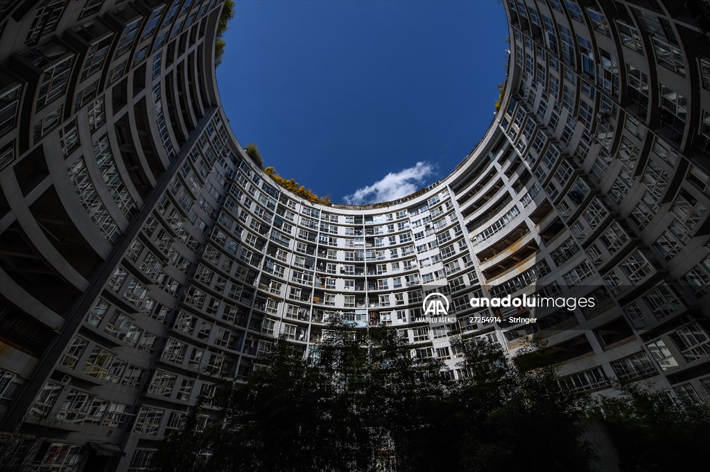 Cylindrical building in China's Kunming