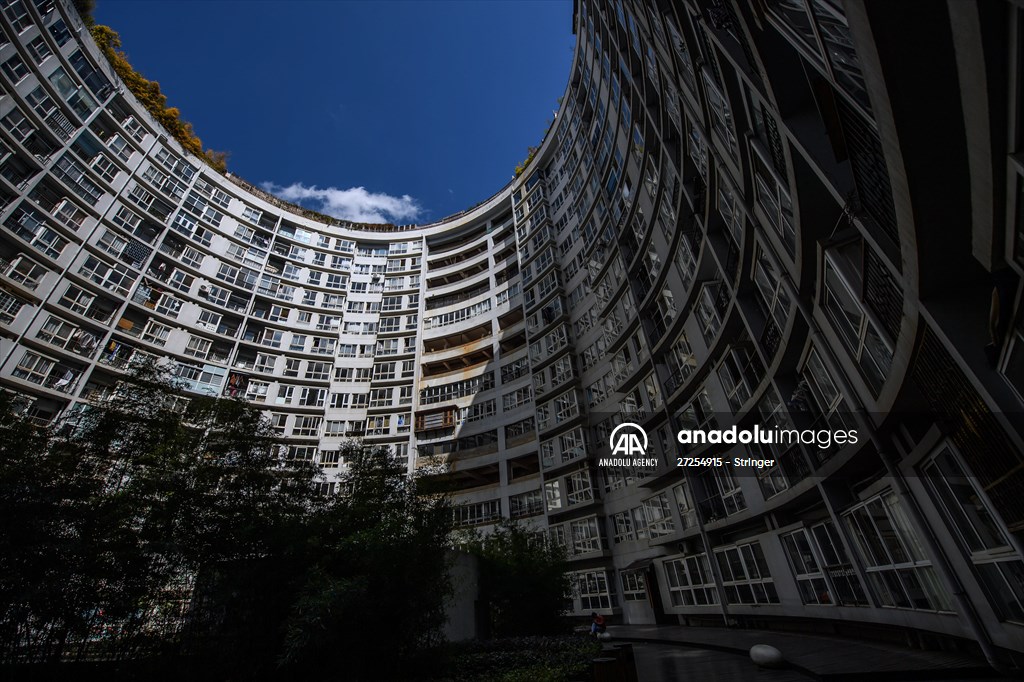 Cylindrical building in China's Kunming