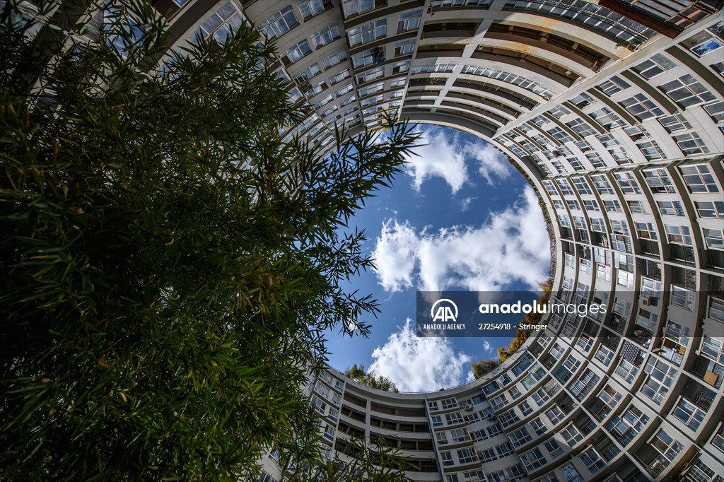 Cylindrical building in China's Kunming