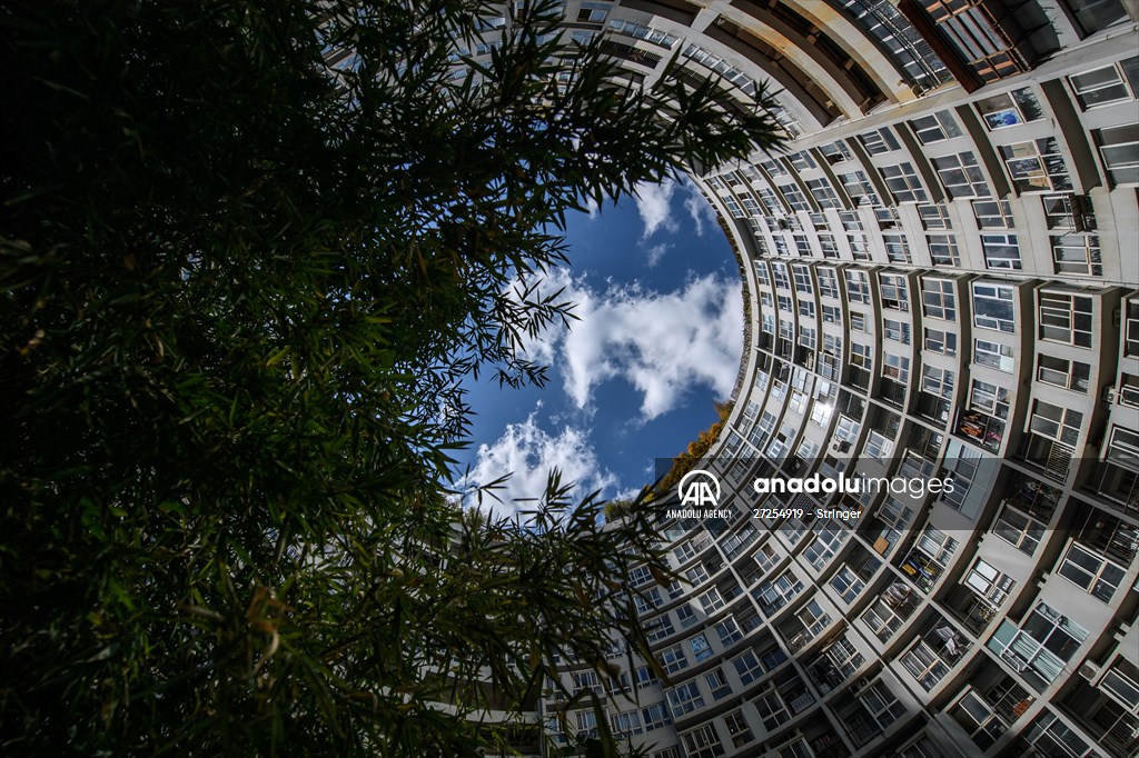 Cylindrical building in China's Kunming