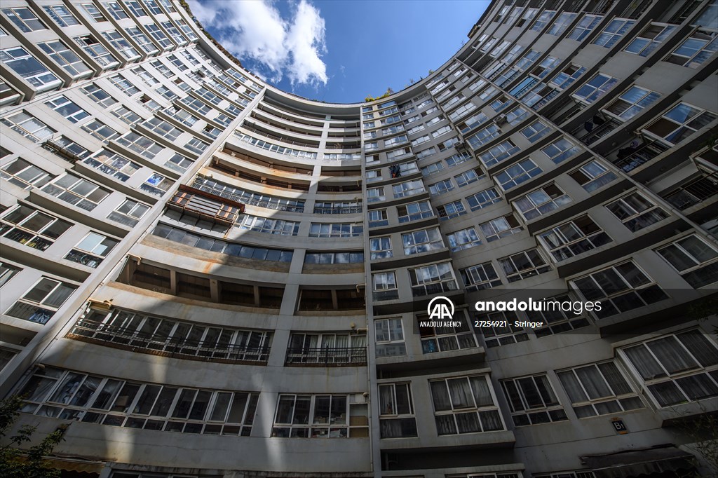 Cylindrical building in China's Kunming