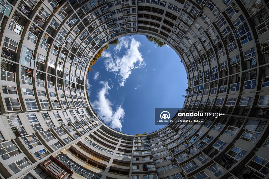 Cylindrical building in China's Kunming