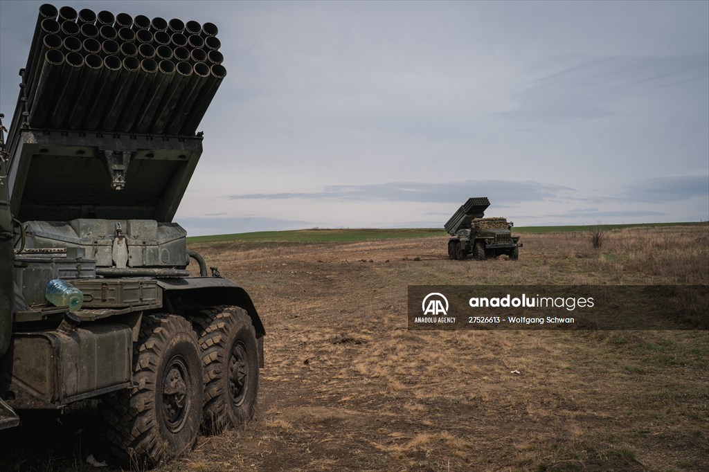 Ukrainian forces fire GRAD rockets toward Russian positions in Donbas