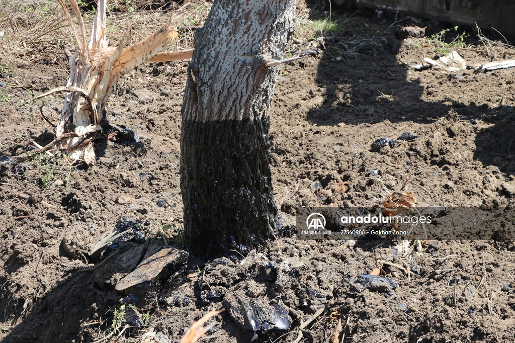 Edirne'de deposundan tarım arazilerine zift yayılan şirketin faaliyetleri durduruldu