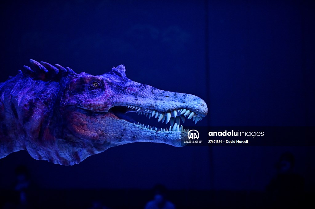 Dinosaur scenic representation life-size in Tokyo