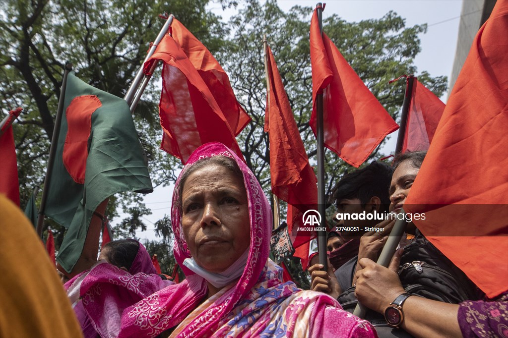 Bangladeshi workers rally in Dhaka to mark May Day