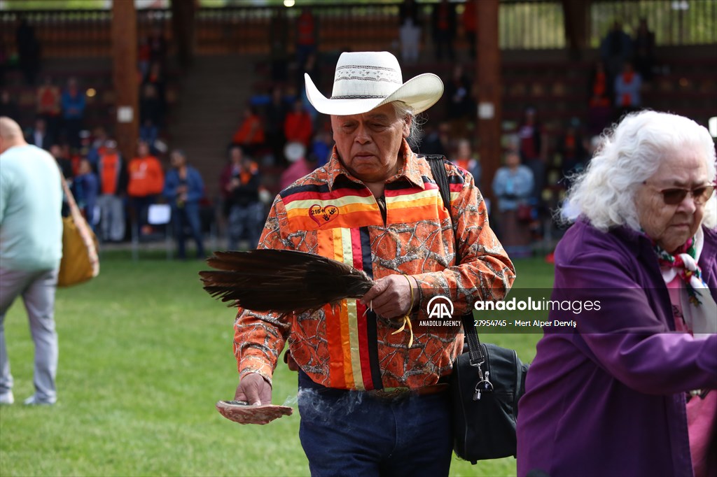 Commemoration ceremony marking the anniversary of Kamloops unmarked graves