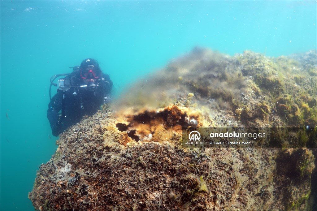 Underwater fairy chimneys of Turkiye's Lake Van