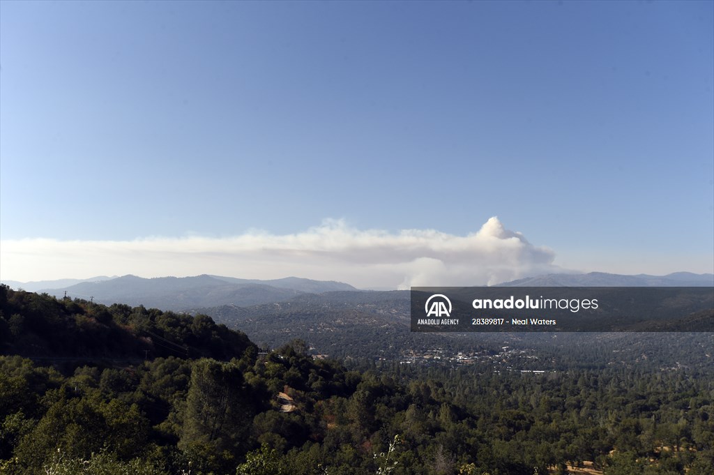 Wildfire in Yosemite National Park