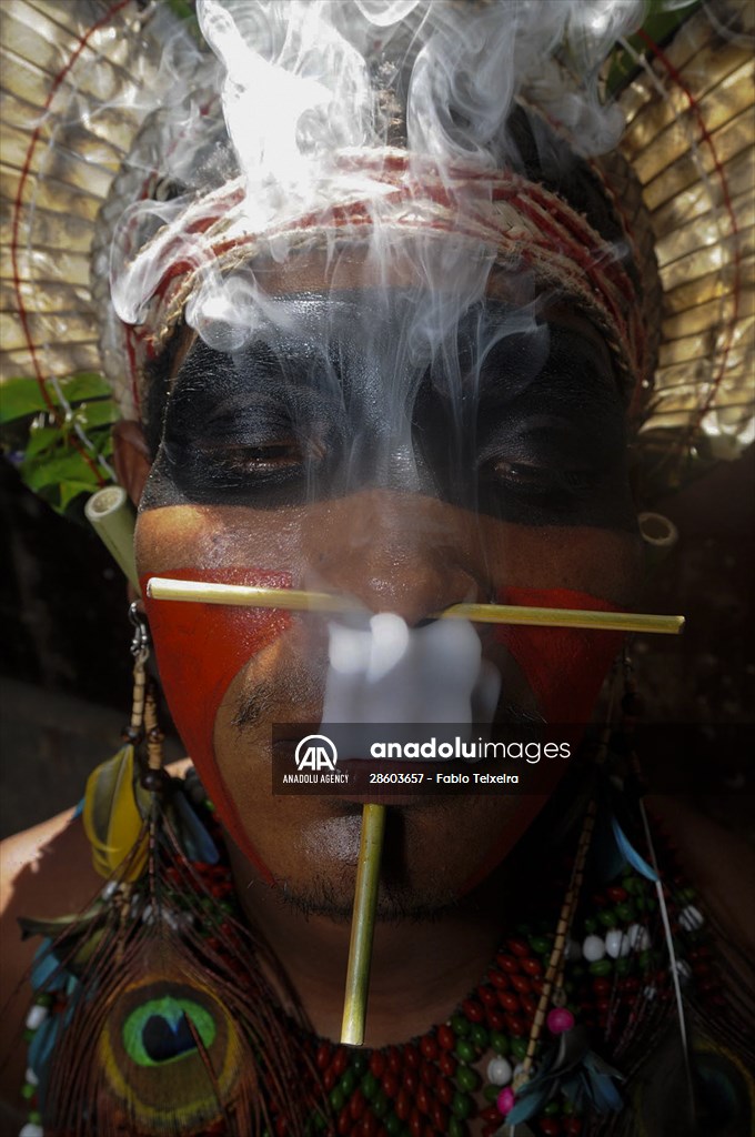 International Day of Indigenous Peoples in Rio de Janeiro Brazil