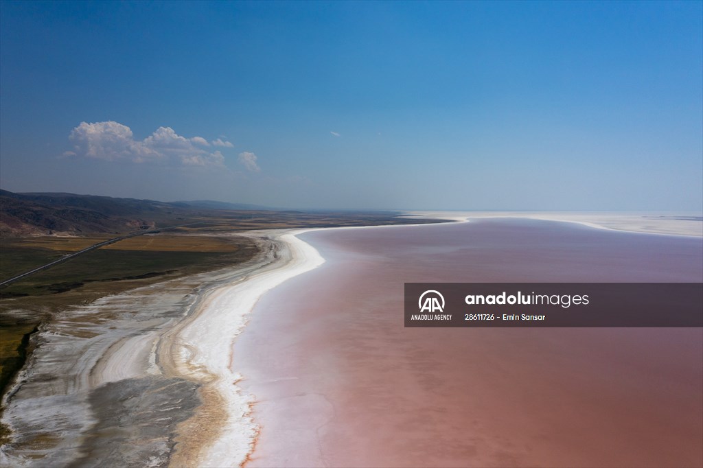 Turkiye's Salt Lake turns into pink