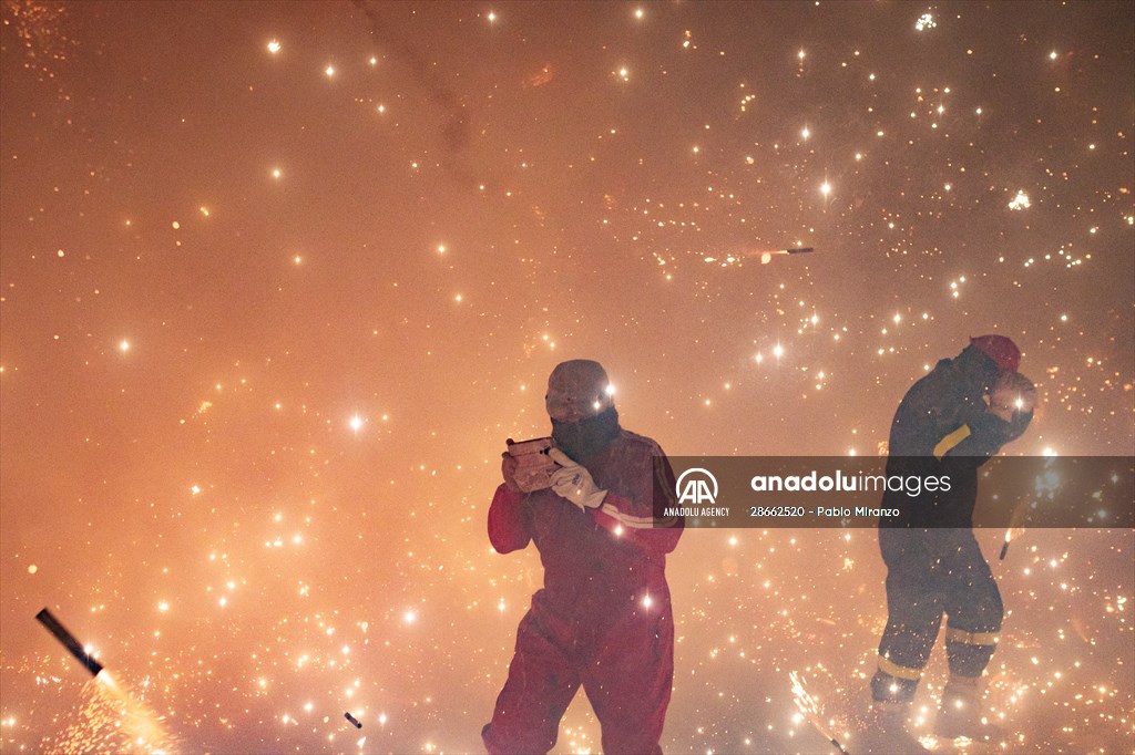 "Night of Alborada” fireworks in Elche