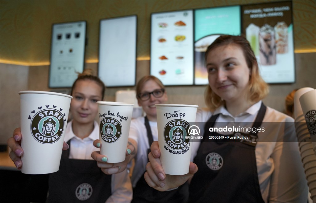 Former Starbucks coffee shops reopened as Stars Coffee in Russia