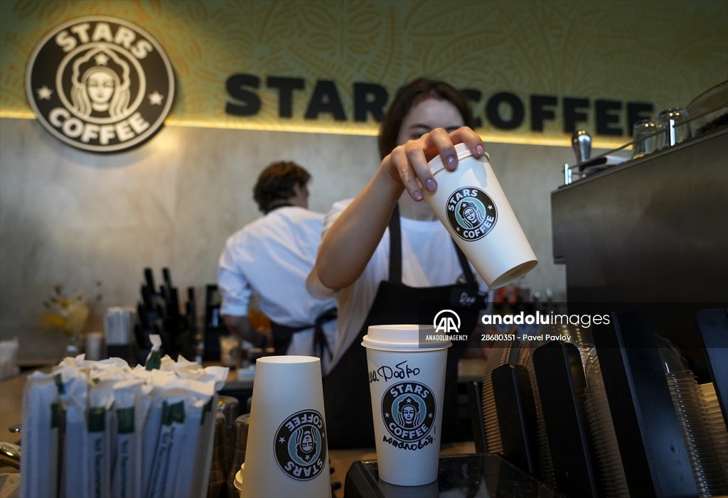 Former Starbucks coffee shops reopened as Stars Coffee in Russia