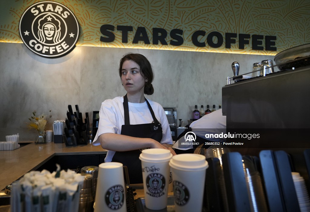 Former Starbucks coffee shops reopened as Stars Coffee in Russia