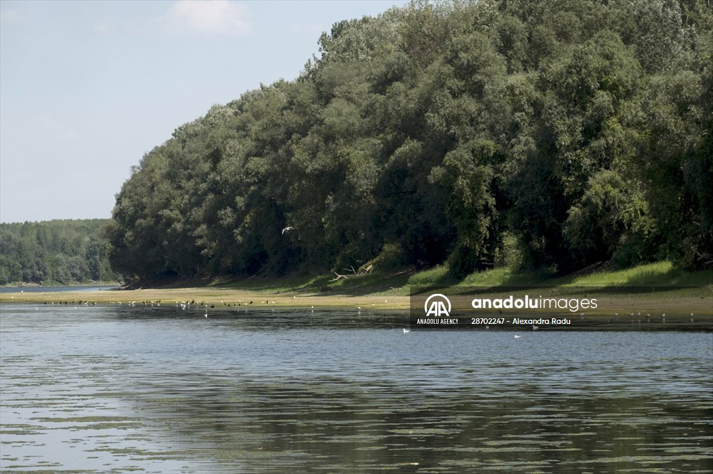 Low water level at Danube River in Romania Anadolu Images
