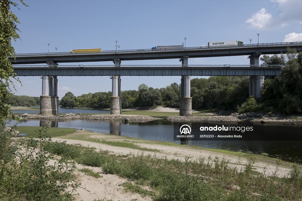 Low water level at Danube River in Romania Anadolu Images