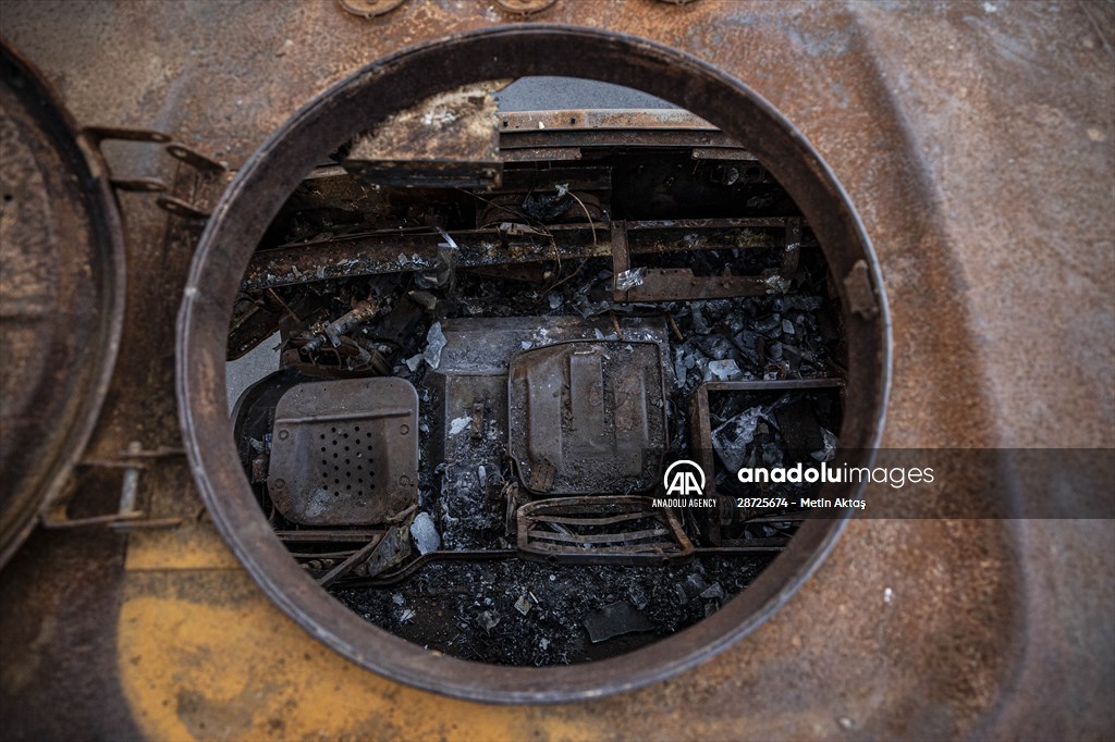 Captured Russian military vehicles displayed in Ukrainian capital