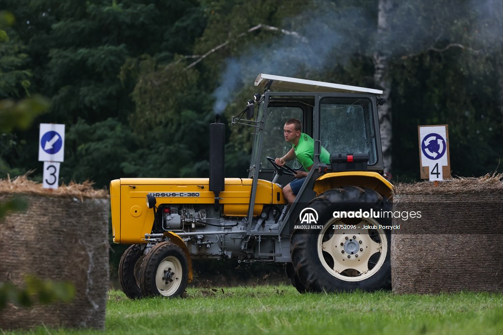 Farm Tractors Race In Poland