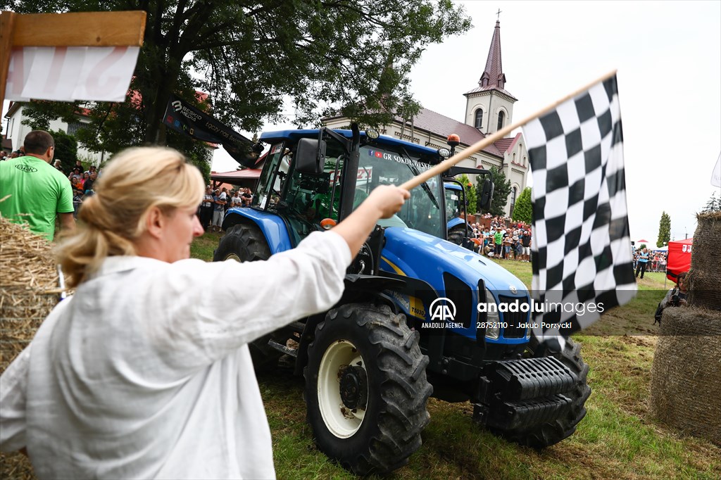 Farm Tractors Race In Poland